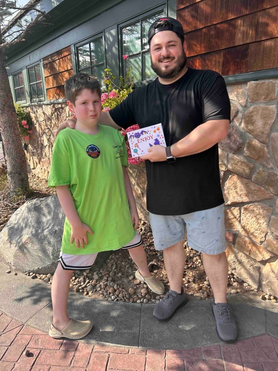 Adam with his son Hunter, the inspiration behind GrowTale
